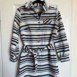 **SOLD** Vintage Handmade 60’s Striped Mini Dress with Belt